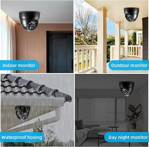 Miniatura 7 de Fuers Cámara de vigilancia domo de 5 MP, analógica TVI AHD CVI XVI CVBS CCTV cámara de seguridad para exteriores interiores, detección humana,