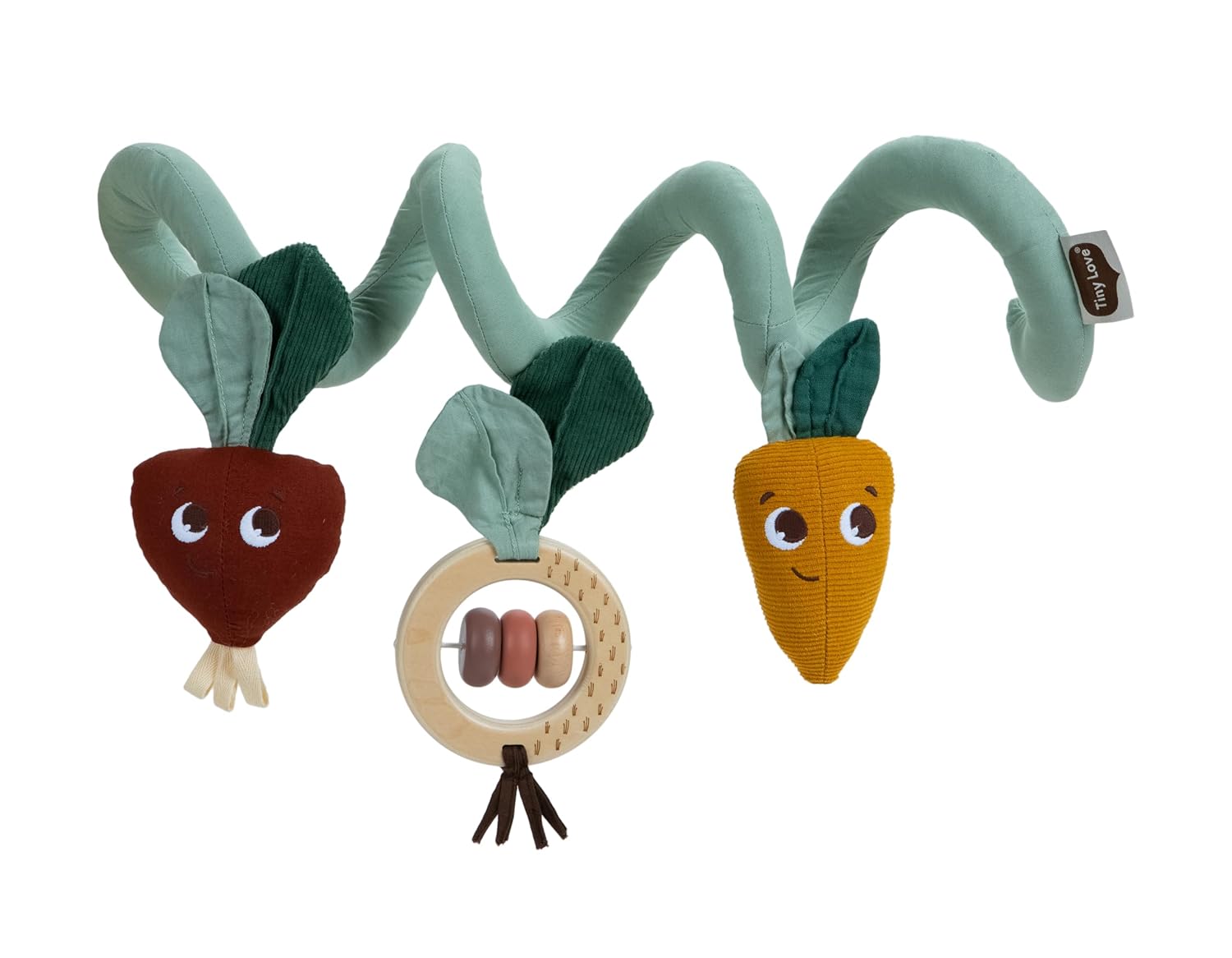 Tiny Love Gardens of Adventure Spiral Stroller Toy - Veggie Duo with 8 Developmental Activities for Babies