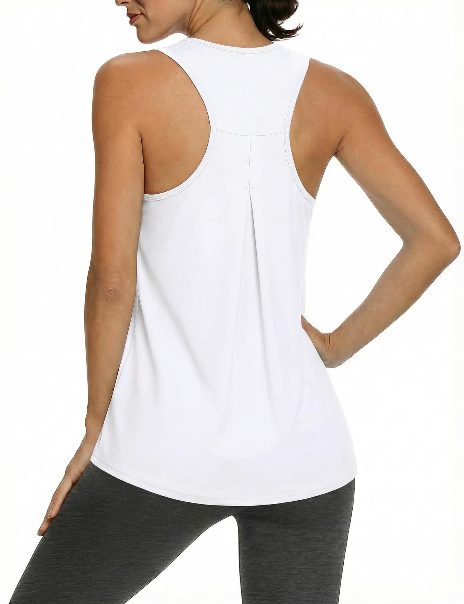 Gyabnw Sporttop Damen Racerback Fitness Tanktop Atmungsaktiv Leicht Schnell Trocknend Gym Top für Yoga Joggen Outdoor-Training