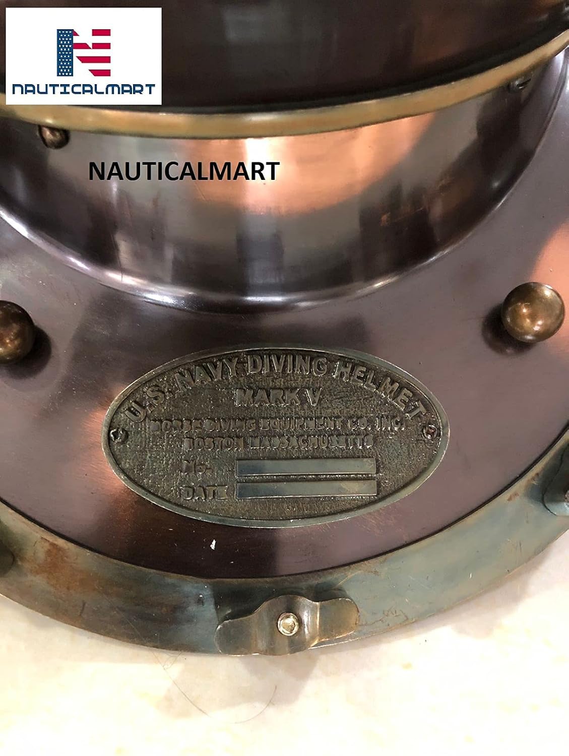 Antique Full Copper & Brass Diving Helmet Divers Helmet Us Navy Mark V by Nauticalmart