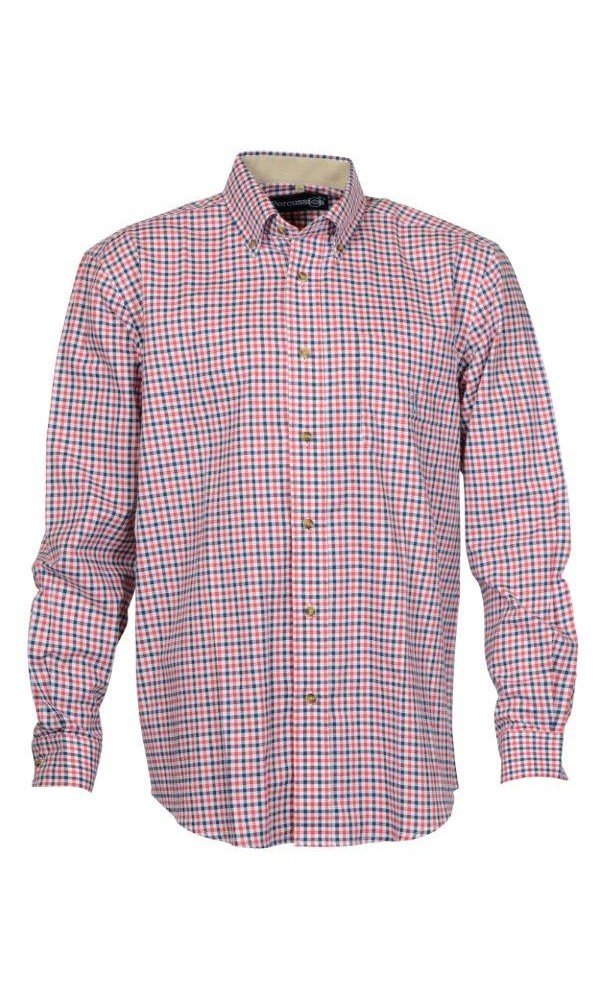 Percussion Men's Blue & Red Cotton Beaugency Shirt (Xx-Large, )