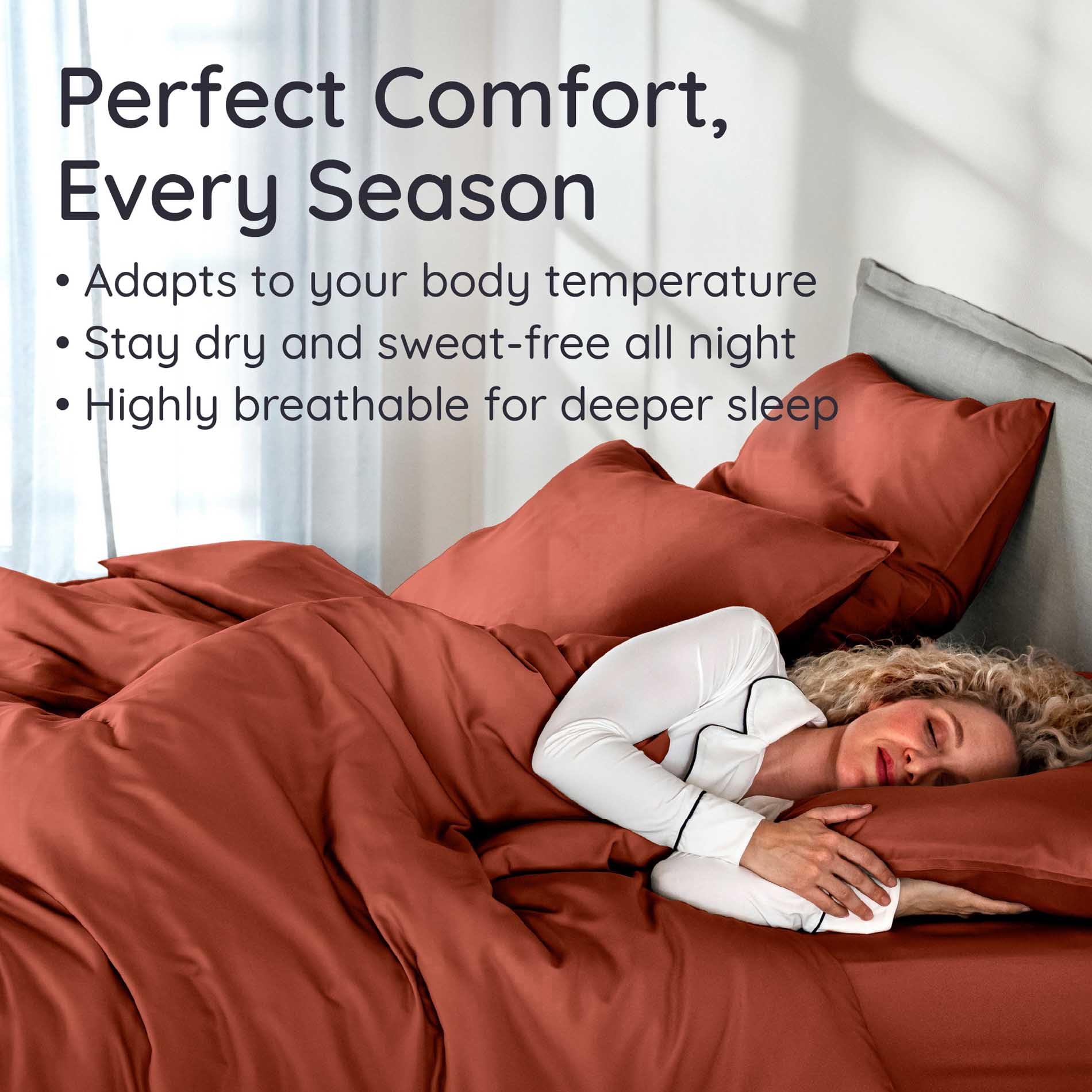 Bambaw Bamboo Duvet Cover Single, 135x200 cm, Cooling Bed Sheets, 100% Bamboo Bedding Single - Image 3