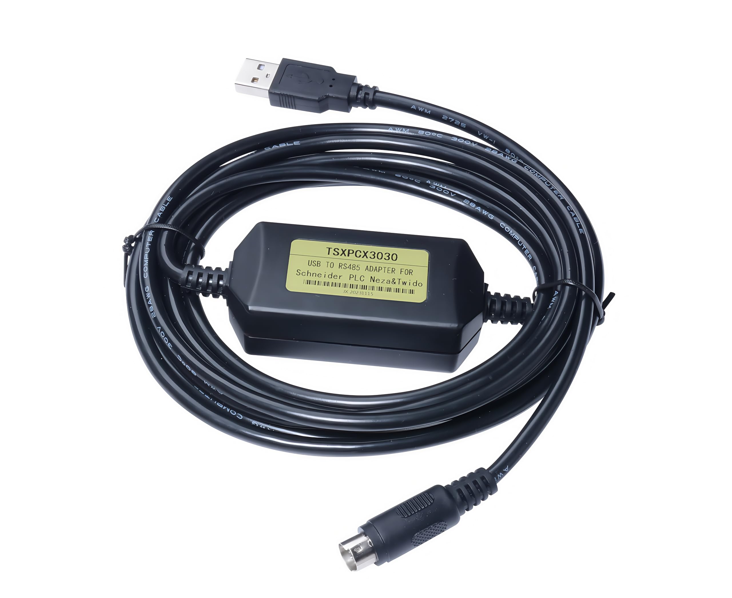TSXPCX3030 Cavo di programmazione USB per Schneider PLC TWIDO NEZA Series, per sostituzione TSXPCX3030, 1,8 m