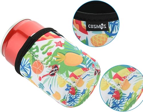 Miniatura 4 de CM Soft Neopreno 7.5 Fl Oz Mini Latas Aisladores Puede Enfriar Tapas de latas Elegante para Bebidas Energéticas y Latas de Cerveza (7.5 OZ patrón de