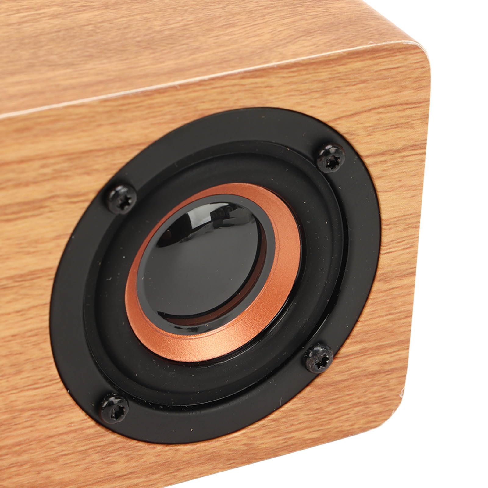 Reloj Despertador de Madera con Altavoz y Cargador de Teléfono Inalámbrico con Radio FM.Reloj Despertador Inteligente para Dormitorio Sonido de