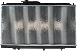 TRQ Radiator Assembly Aluminum Core 1 Row Down Flow Compatible with 1994-1997 Honda Accord L4 2.2L, 1997-2001 Prelude 1997-1999 Acura CL 2.2L 2.3L AC3010112 CU1494
