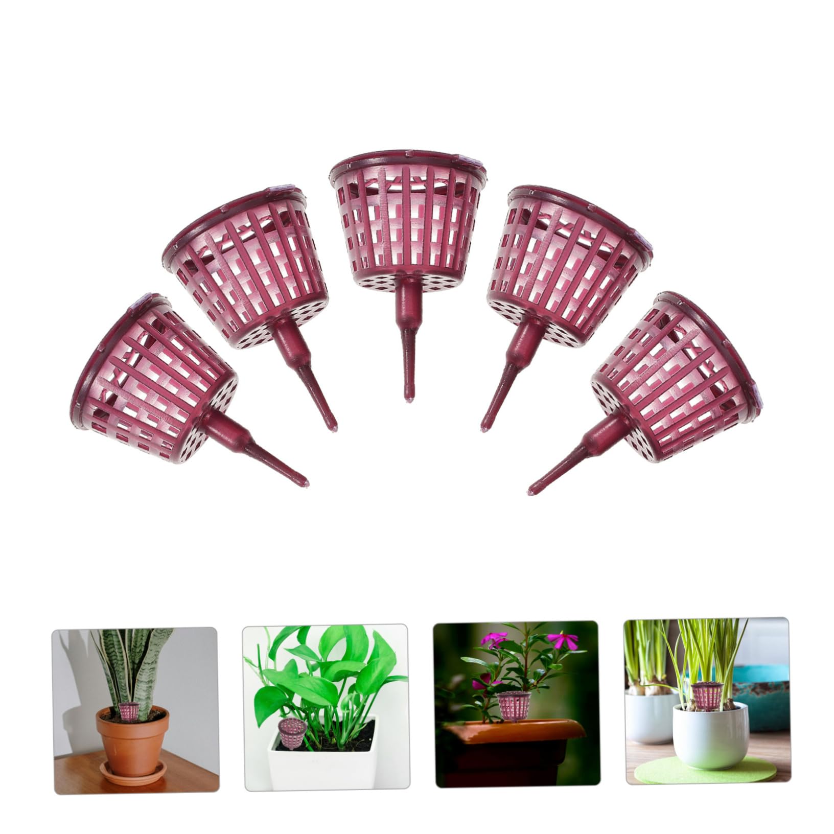 Sosoport Panier D'engrais pour Bonsaï 10 Pièces en Plastique Pourpre | Boîte à Couvercle, Réutilisable, Usage Jardinage et Bonsaï, Protège L'engrais