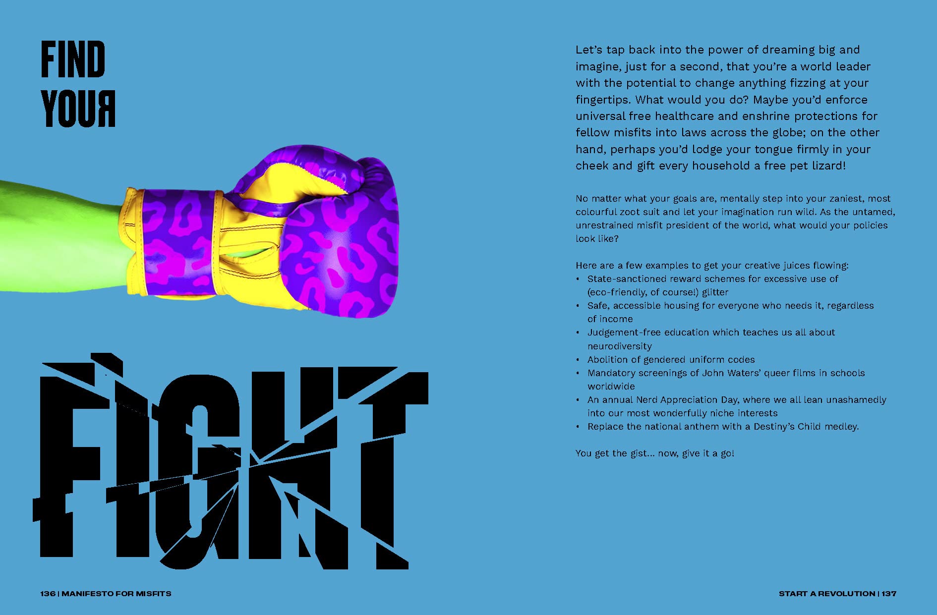 Sink the Pink's Manifesto for Misfits /anglais: Be Different, Be Free, Be You