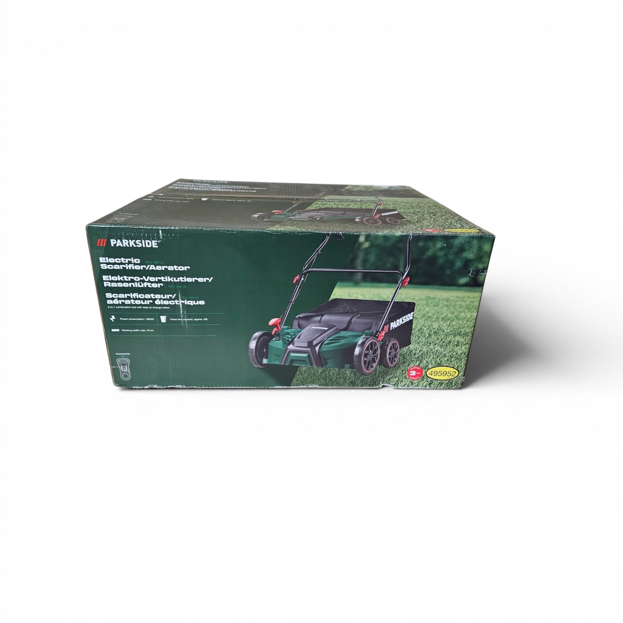 Parkside® PLV 1500 C2 - Escarificador/aireador eléctrico 2 en 1, 1500 W, escarificador, ventilador de suelo