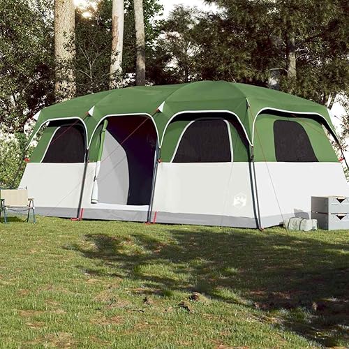 Miniatura 3 de YAFF Cabina de tienda familiar para 10 personas verde impermeable, artículos deportivos, recreación al aire libre, camping y senderismo, tiendas de
