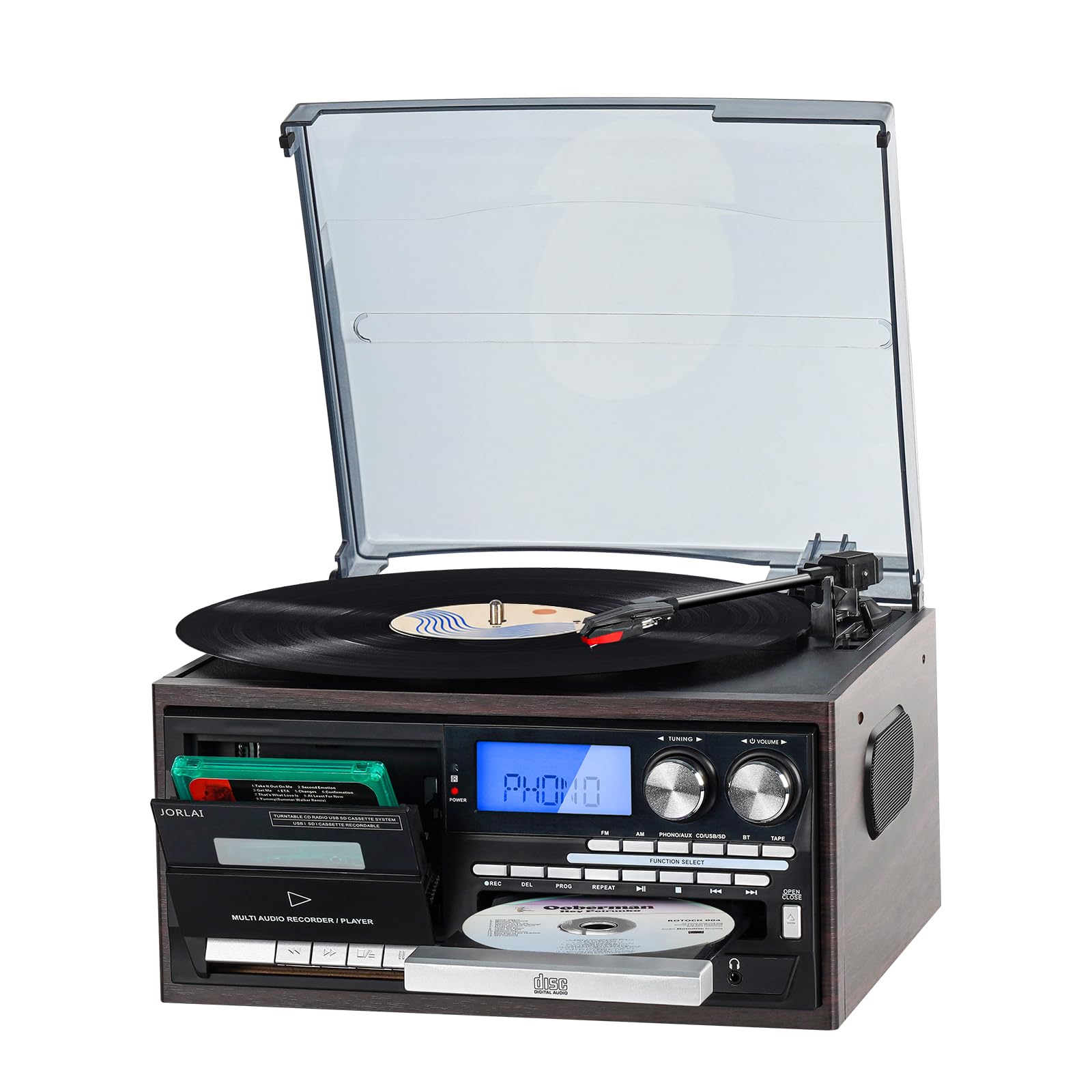 Photo 1 of JORLAI 9-in-1 Record Player Music Center