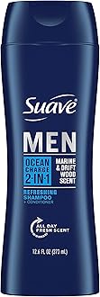 Suave Men 2 in 1 Shampoo and Conditioner, Ocean Charge, 12.6 oz