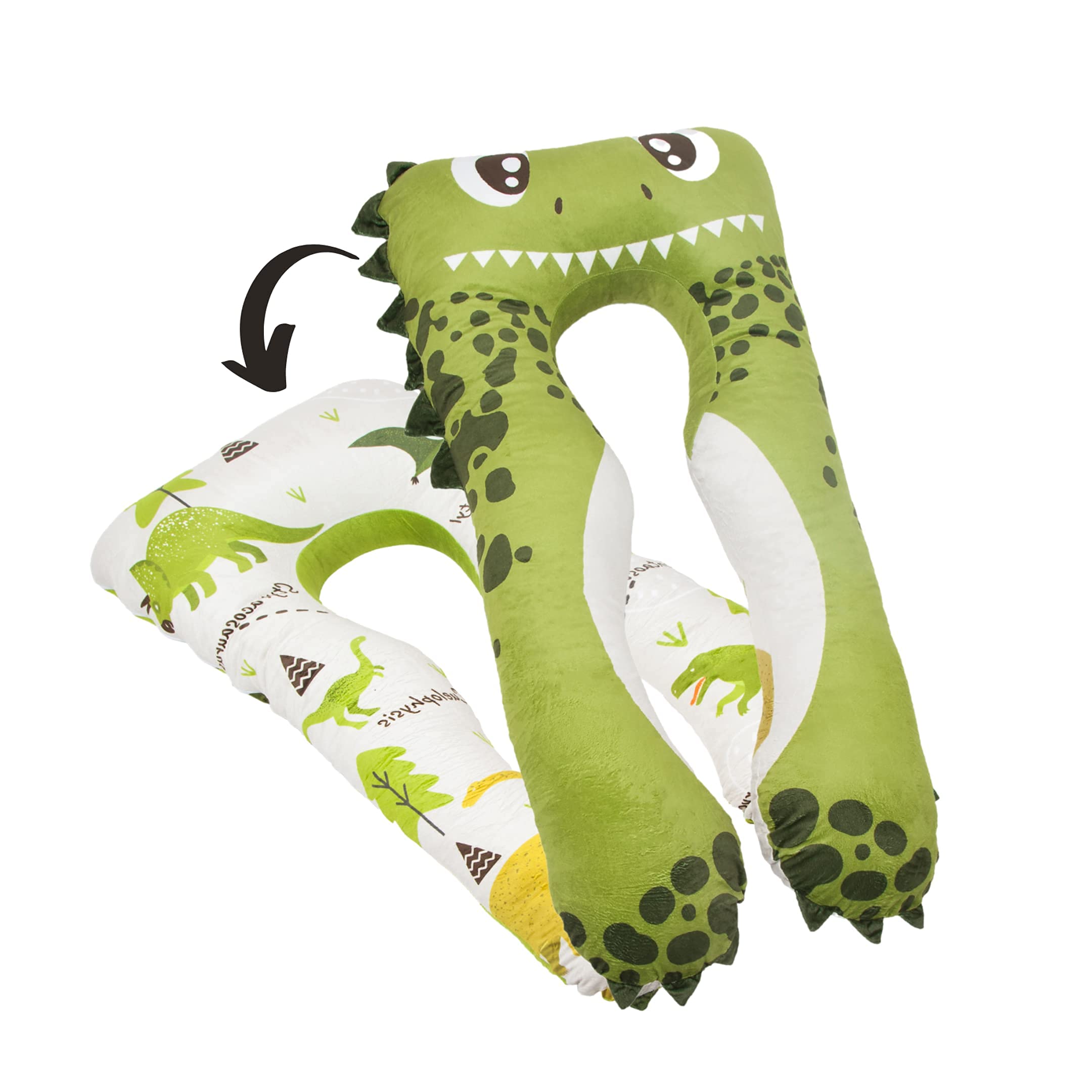 Bedlam - Housse De Couette Dinosaure Phosphorescent - 200 X 140 Cm - 1 Taie D'oreiller - Motifs Réversibles (Triangle Géométrique) - Literie Dinosaure Pour Enfants - Accessoires Dinosaures