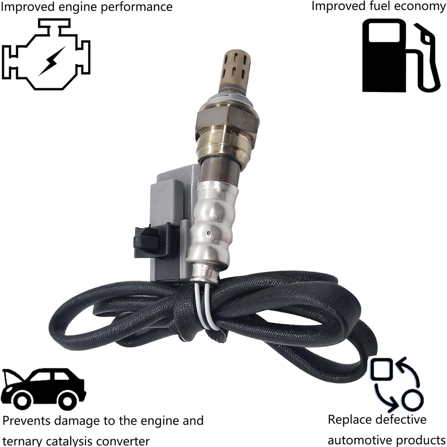 Dropwater Upstream Upper O2 Oxygen Sensor Replacement for Infiniti 2000 1999 1998 1997 Qx4 3.3L,for Nissan 2000-1996 Pathfinder 3.3L,Replaces#234-3097 213-1294 75-1737