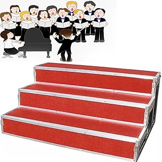 3段式レッドカーペット用合唱団用階段昇降機、大規模イベントやパーティーに最適な商用グレードの階段昇降機、パフォーマンス、スピーチ、表彰台用公共座席スツール/立ち階段