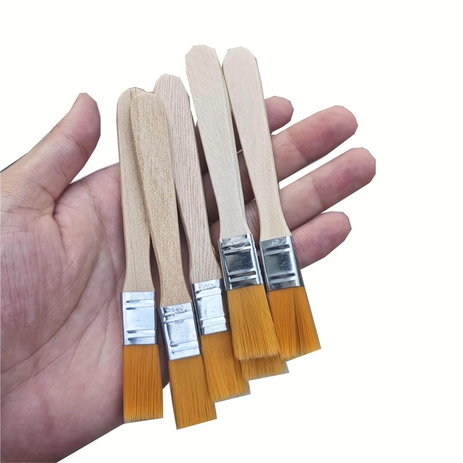 48 pennelli in nylon, manico corto in legno, pittura artistica, acquerello, muro, strumenti for la pulizia Per Bordi