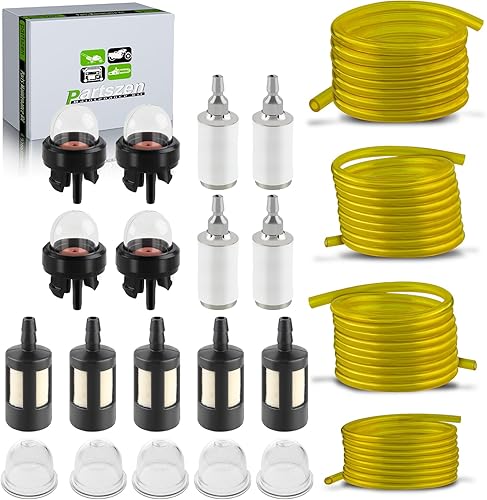 Miniatura 7 de Manguera de línea de combustible de 4 tamaños y 4 pies para Zama Stihl Homelite Poulan Craftsman, Husqvarna, soplador de motosierra con filtros de