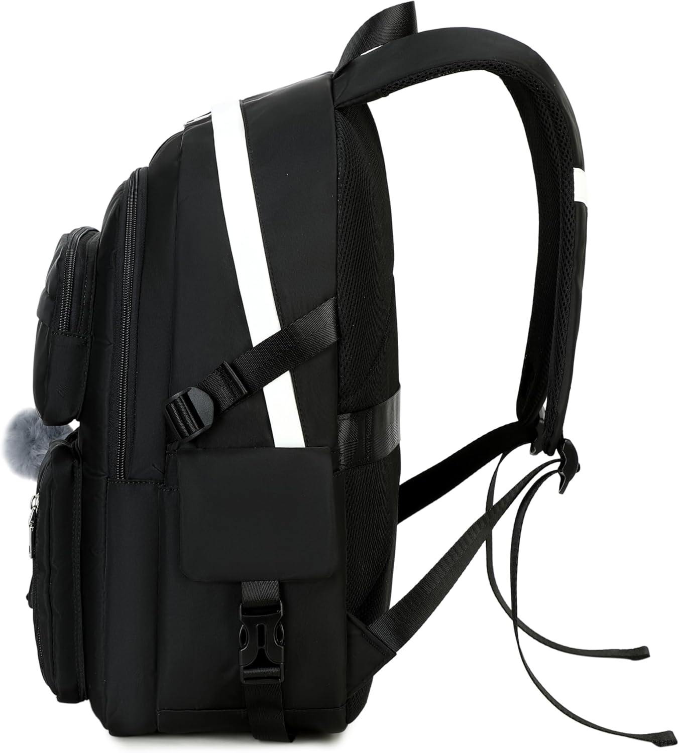 Girls Backpack Stylish Schoolbag Set for College or High Student Laptop Backpack for Women Black - Image 6