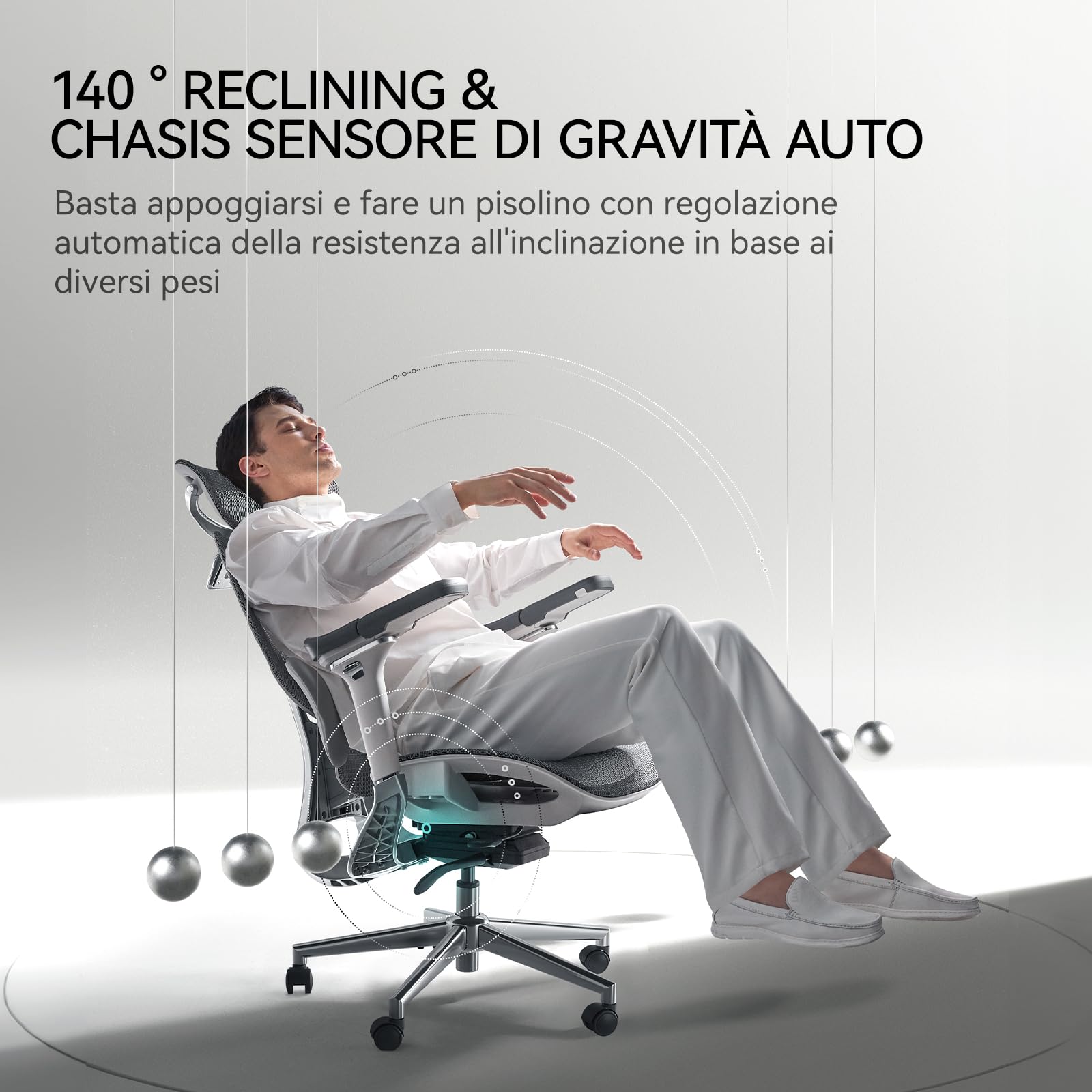 Hbada E3 Pro Ergonomic Office Chair with 3-Zone Dynamic Lumbar Support, Desk Chair with 4D Adjustable Headrest, 6D Adjustable Armrests, Grey