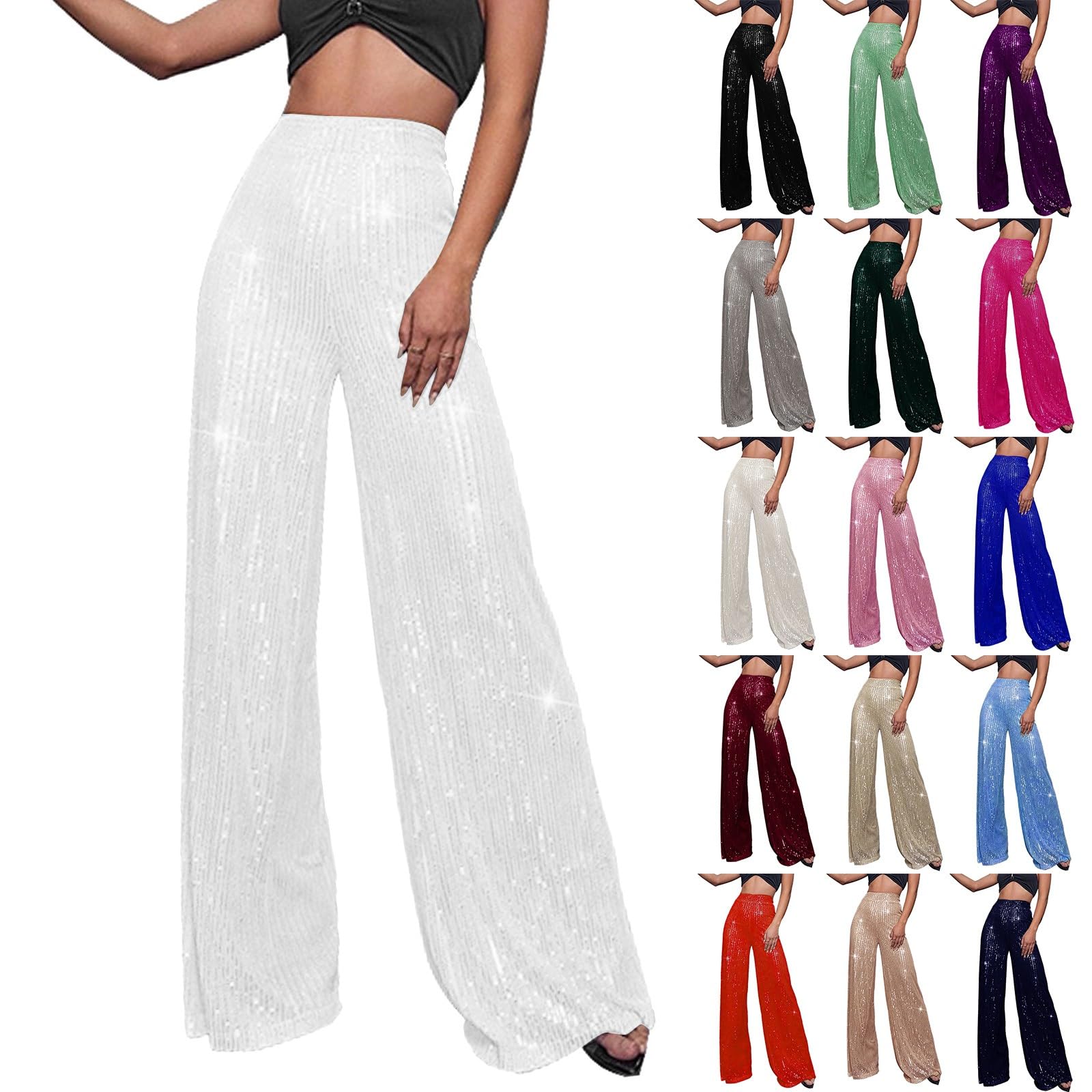 Pantalon Evasé Paillettes Fille Iiniim - Patte D'Éléphant Danse Hip-hop 2-16 Ans