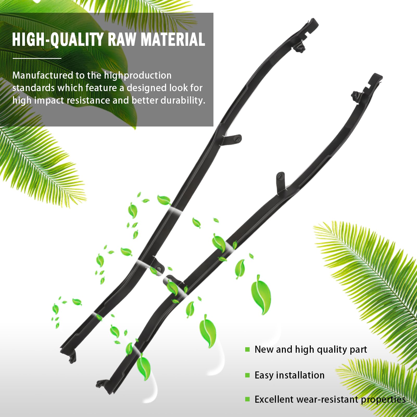 Skkyoro 1 Pair LH & RH Front Edge Of Rear Door Weather Strip Seal For Ford Explorer 2011-2019 Right Passenger And Driver Left Side Rear Door Weatherstrip Replaces BB5Z-7825324B BB5Z-7825325B - View #2