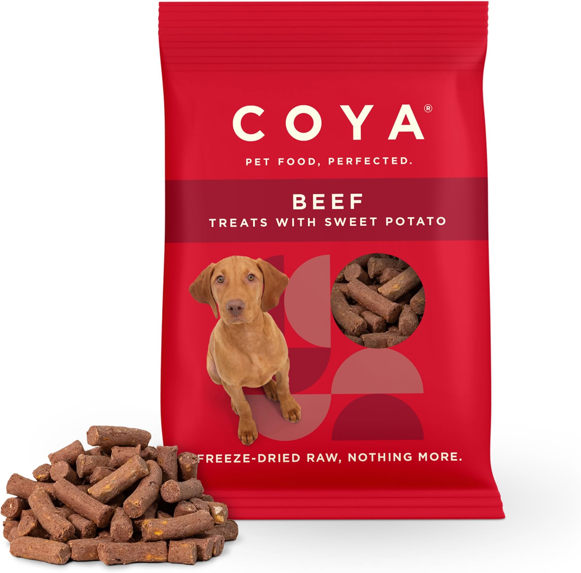 COYA Freeze-Dried Beef Dog Treats (40g), Hypoallergenic & Grain Free, 90% Meat & 10% Sweet Potato - Easy Freeze-Dried Solution, No Raw Chore