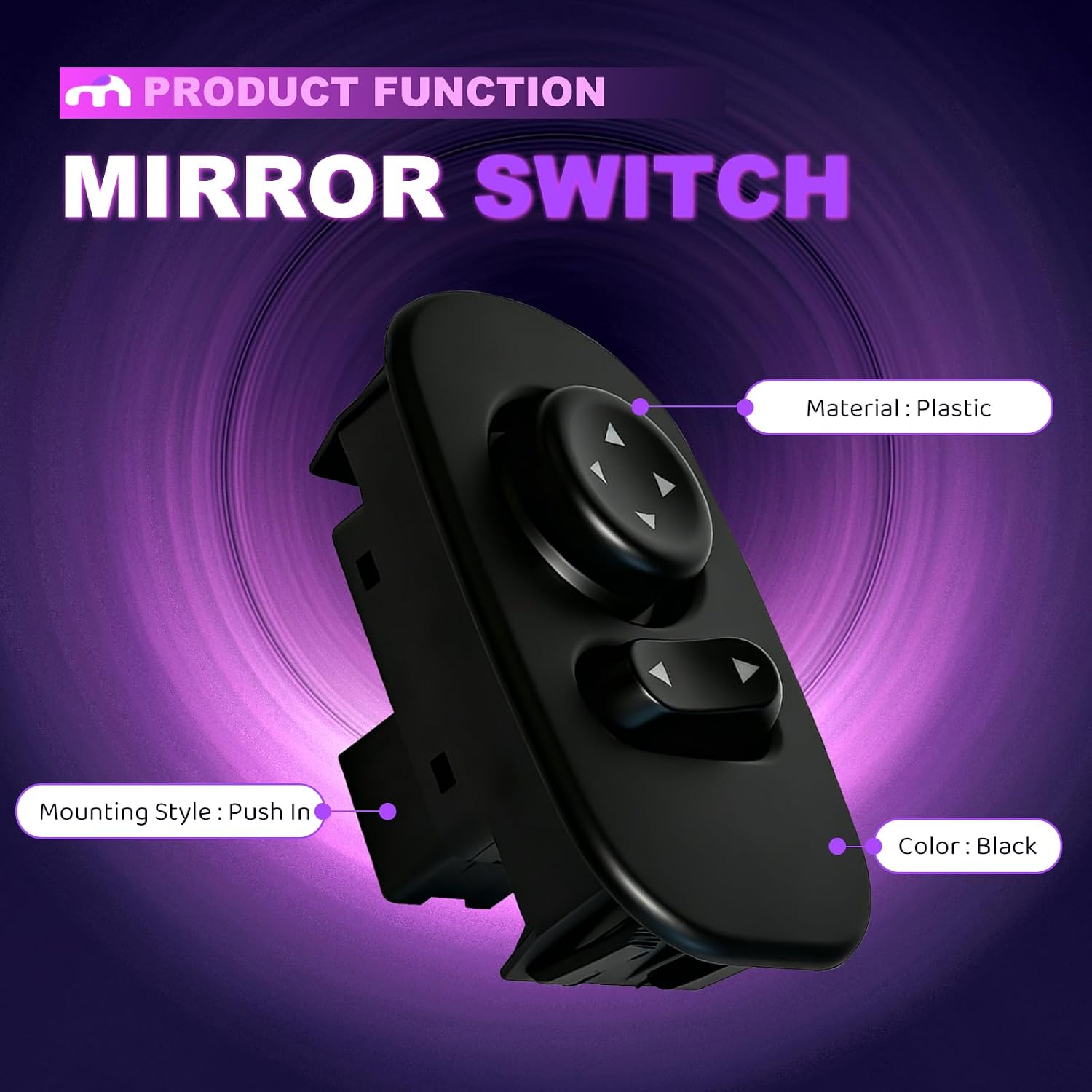 901-5126 Door Mirror Switch Fit for IC Corporation International Heavy Duty Mirror Switch 8-Pin with Amber Back Light Replace 2209205C1 2505204C1 4084847C1