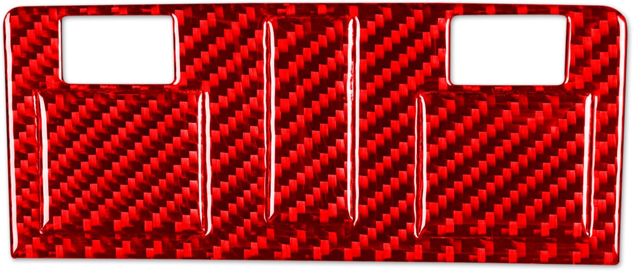 Carbon Fiber Frame Cover Trim Sticker Accessories Decoration Compatible with Chevrolet Silverado GMT900 2007-2014 (Red, Home Link Dome Light Type B50)
