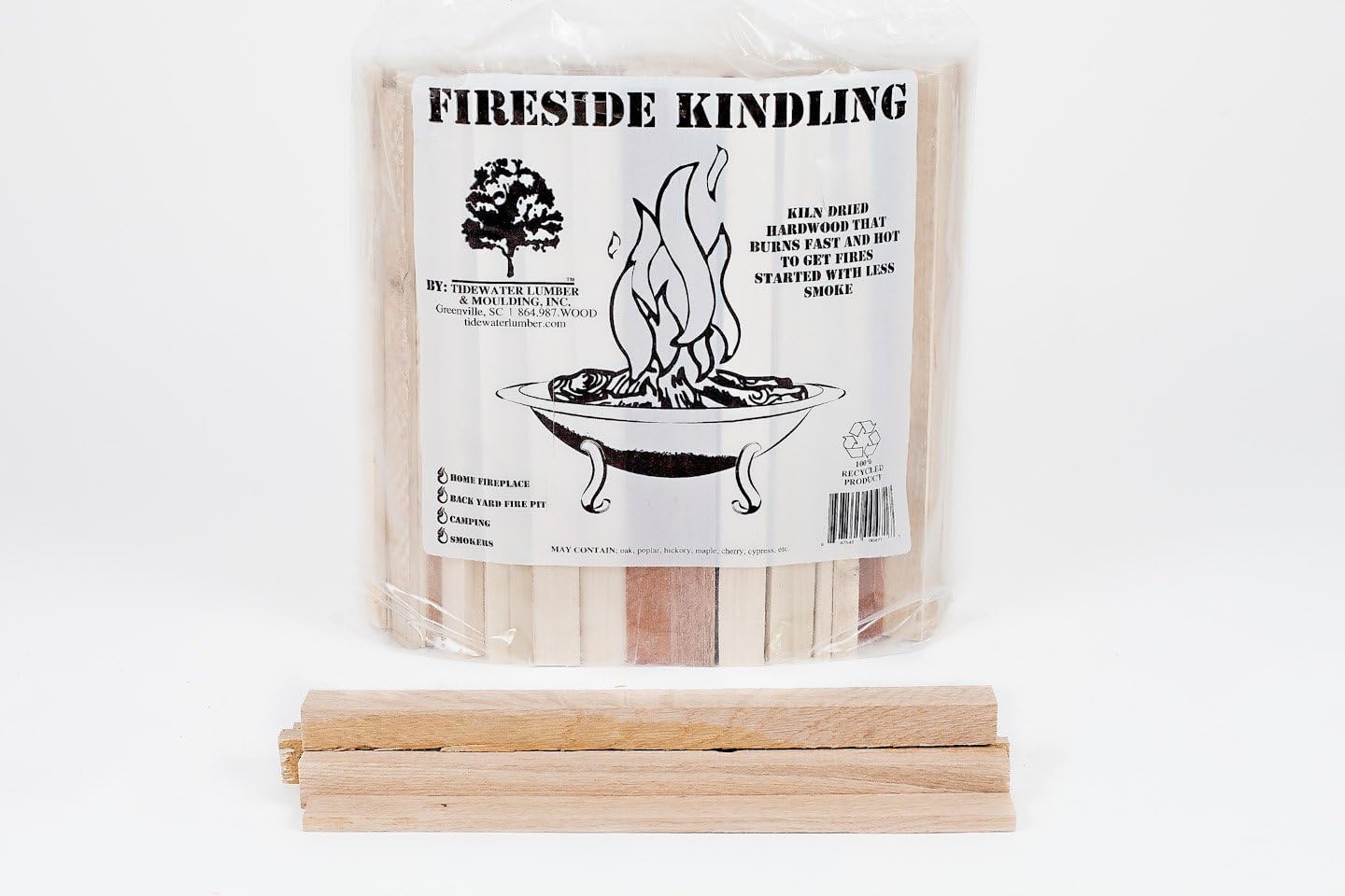 Fireside Hardwoods Kindling Firestarter - 10 Pounds - Made in USA