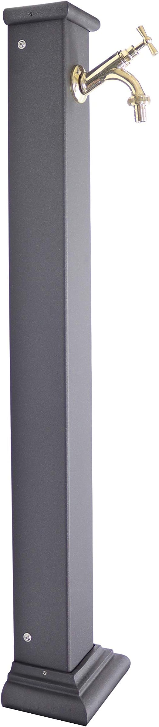 FONDERIA BONGIOVANNI Sparta Fountain in Steel and Cast Iron Base for Outdoor Home Garden + Tap Fontana Sparta con base Rubinetto in ottone lucido