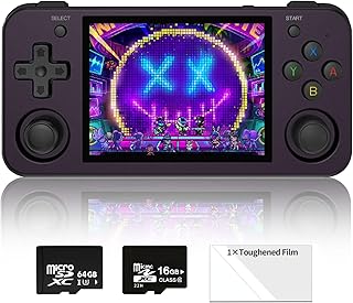 UDKED RG353M Handheld Game Console 3.5 Inch 640*480 IPS Screen,Li-polymer 3200 mAh,supports wired handle function,Dual OS Android 11+ LINUX 5G WiFi 4.2 Bluetooth Multi-touch 353M Purple(16+64G)