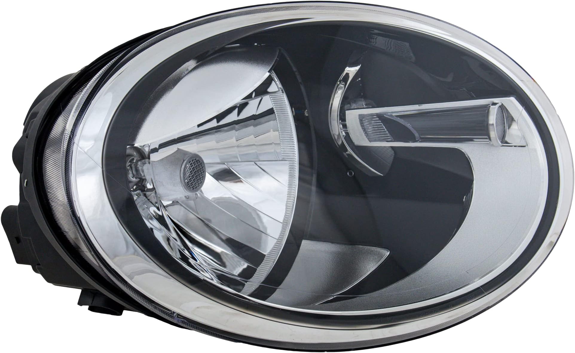 2008 Volkswagen Beetle Halogen Projector Headlight Set PERDE Chrome Projector Headlight Set For 2006-2010 Volkswagen Beetle - Halogen, DOT/SAE Projector Headlight Assembly - Foto 9