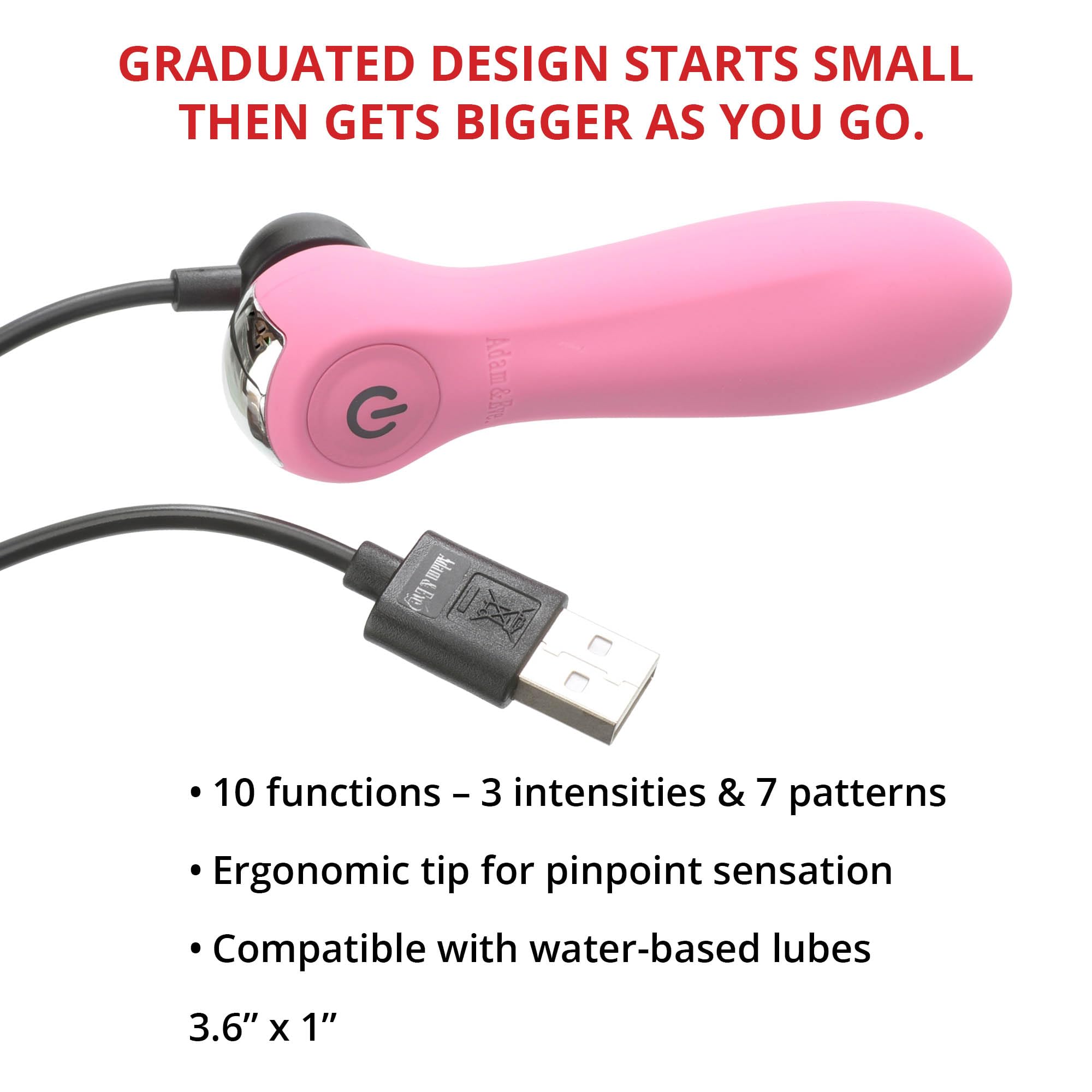 Amazon.com: Adam & Eve in The Pink Rechargeable Ultra Bullet, Powerful Mini  Vibrator, 10 Vibration Modes, Travel Sized, Body Safe Silicone, Waterproof Clitoral  Stimulator, USB Charging, 60 to 100 Min Runtime :