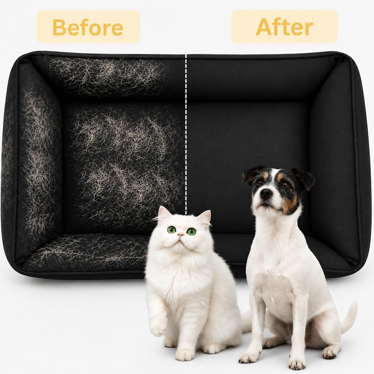 Gants d'épilation pour chats et chiens – Gants de toilettage réutilisables pour la perte de poils, le bain et le toilettage des animaux de compagnie – Outil de toilettage pour chat et animal