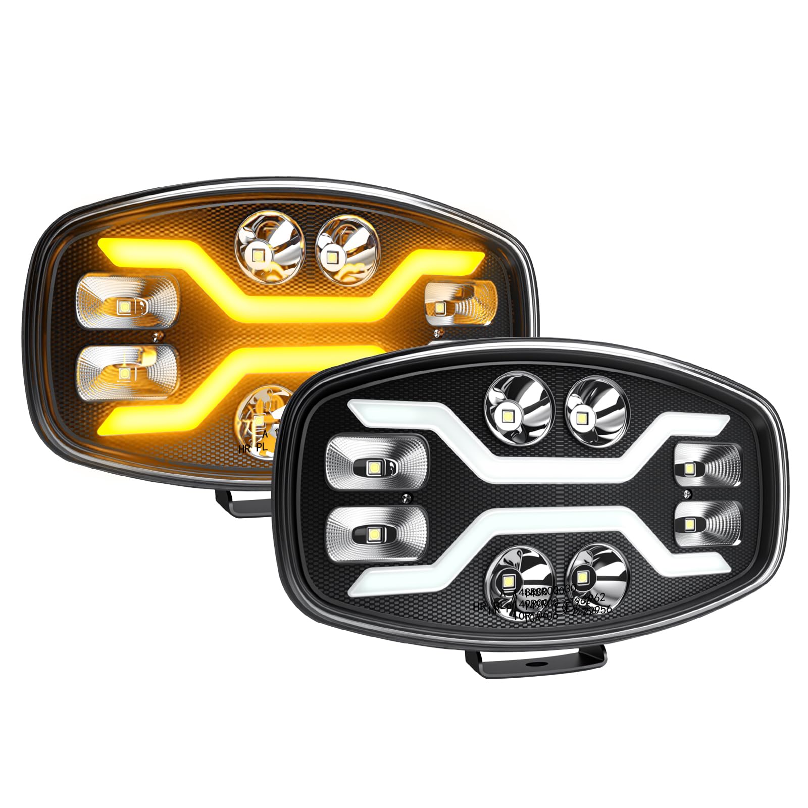 CO LIGHT Feux LED 10 Pouces 150W 35000LM Spot Flood Combo LED Camion Longue Portée avec Feux De Jour Ambre et Blanc Lumière Accueil Phare de Travail pour Camion 4x4 Tracteur 12V 24V Certifié IP68 2PCS