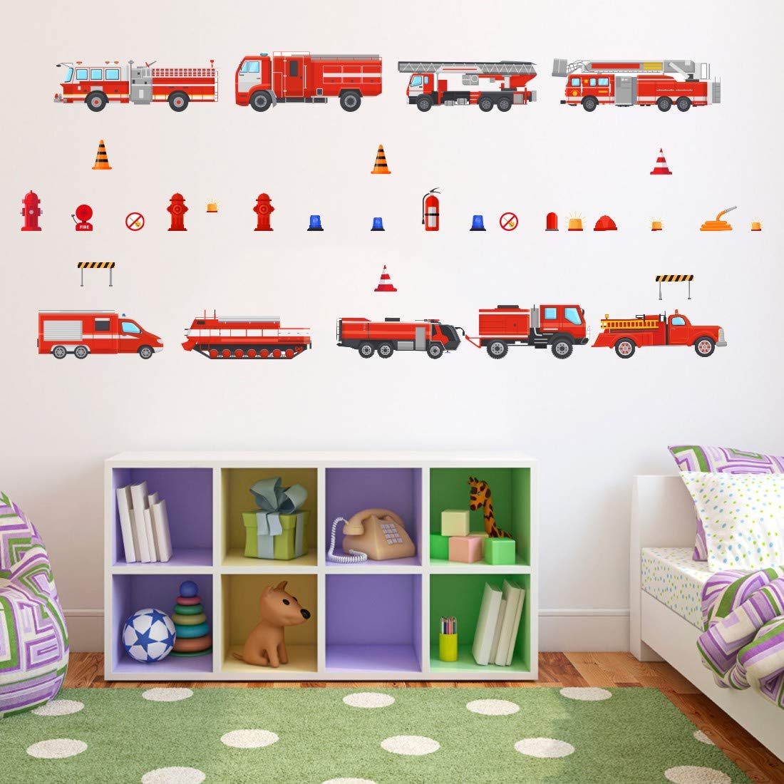 Transport Voitures Camion Pelle Garçons Stickers Muraux Éducatifs Amovible Murale MKK40