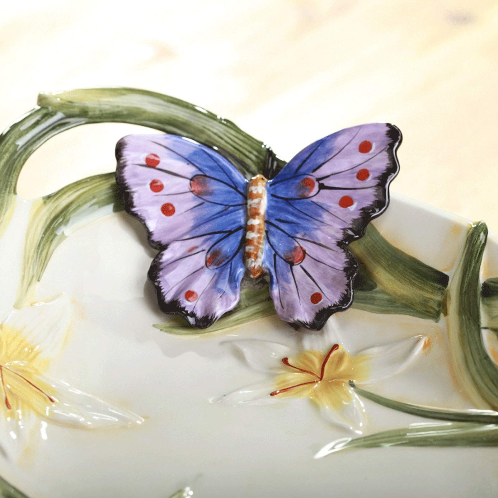 Miski na owoce kreatywna ceramiczna miska na owoce duży talerz na owoce salon stolik kawowy orzech przekąska talerz na owoce idealny prezent ślubny kosz na owoce