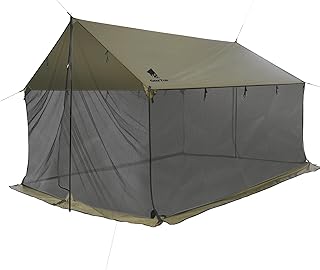 GEERTOP Lightweight Waterproof Camp Tarp with Screen House Bug Net and Poles