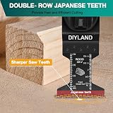 DIYLAND Lot de 31 lames de scie oscillantes universelles, accessoires pour outils oscillants pour la coupe du bois et du métal, lames d'outils multifonctions pour Makita, Milwaukee, Dremel, Ryobi et - 5