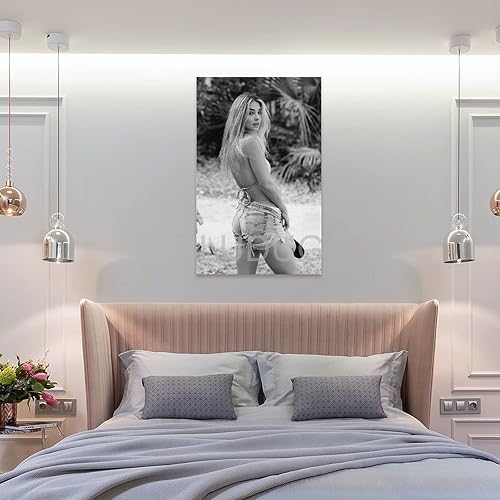 Miniatura 8 de BLUDUG Madelyn Cline - Póster artístico de actor, lienzo para pared, decoración de dormitorio, sala de estar, 8 x 12 pulgadas (7.9 x 11.8in)