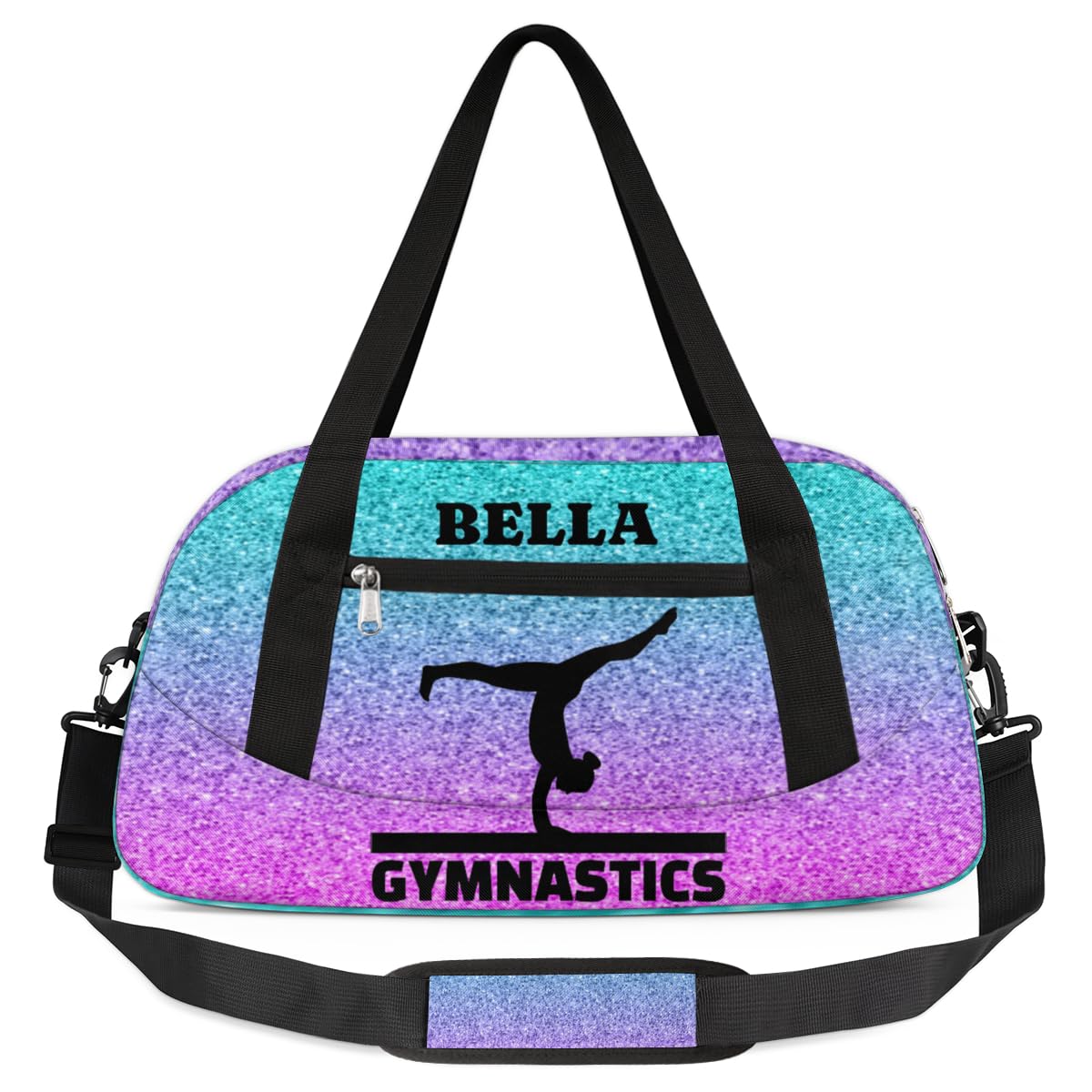 Personalized-Gymnastics-Bag-for-Girls, Custom Dance Bag for Girls Duffel Bag Weekender Bags for Travel