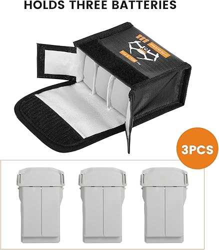 Miniatura 5 de Mini 4 ProMini 3 Pro Batería Caja Fuerte Bolsa Incombustible a Prueba de Explosiones Lipo Baterías Protector Almacenamiento para DJI Mini 4 ProMini
