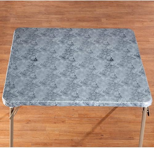 Miniatura 2 de Fox Valley Traders Funda elástica de vinilo de mármol para mesa de banquetes