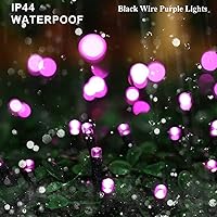 Vista 3 de FULLBELL Black Light String Lights Blacklight 100 LEDs 33 Feet Black Lights for Glow Party, Blacklights for Birthday Party Halloween Christmas