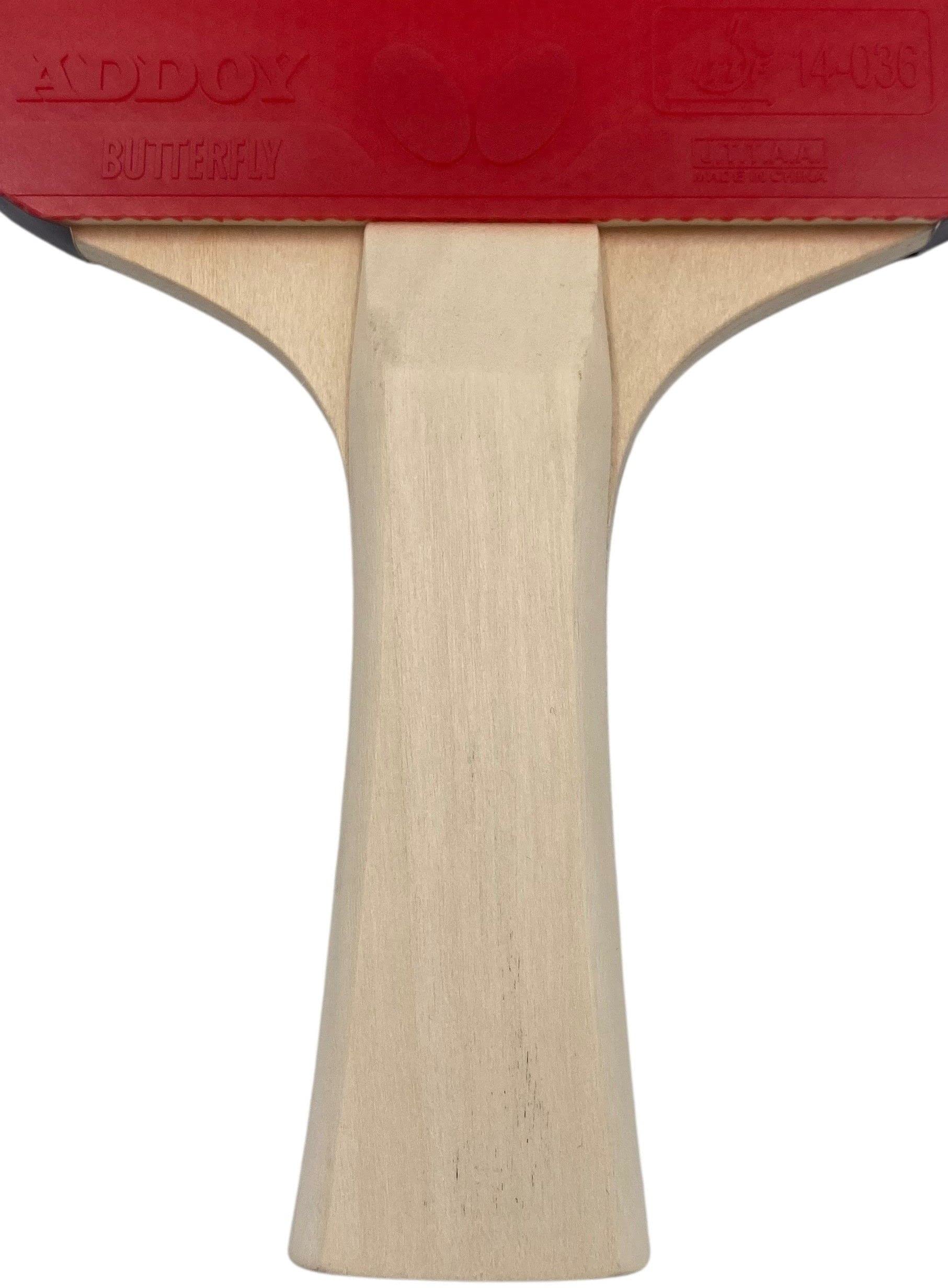 Butterfly Dimitrij Ovtcharov zestaw do tenisa stołowego, 2 rakietki do tenisa stołowego + 6 piłek TT, certyfikowana przez ITTF, gąbka 1,5 mm, dla początkujących do tenisa stołowego