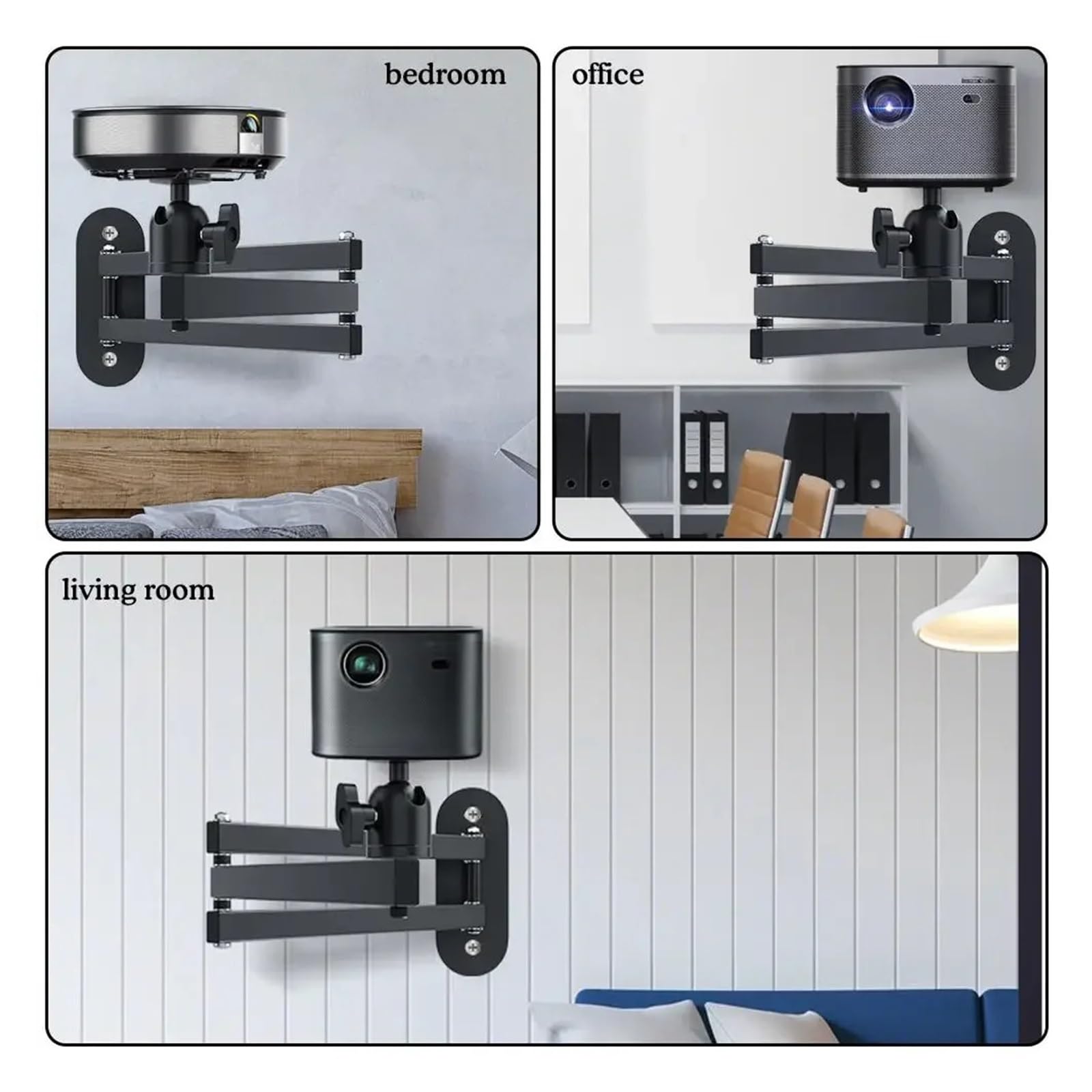 Soporte de Pared for proyector, Plegable, aleación de Aluminio