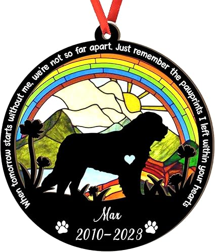 Miniatura 120 de Adorno de atrapasoles de setter irlandés personalizado, adorno de Navidad de Setter irlandés, regalo para perro amante, setter irlandés