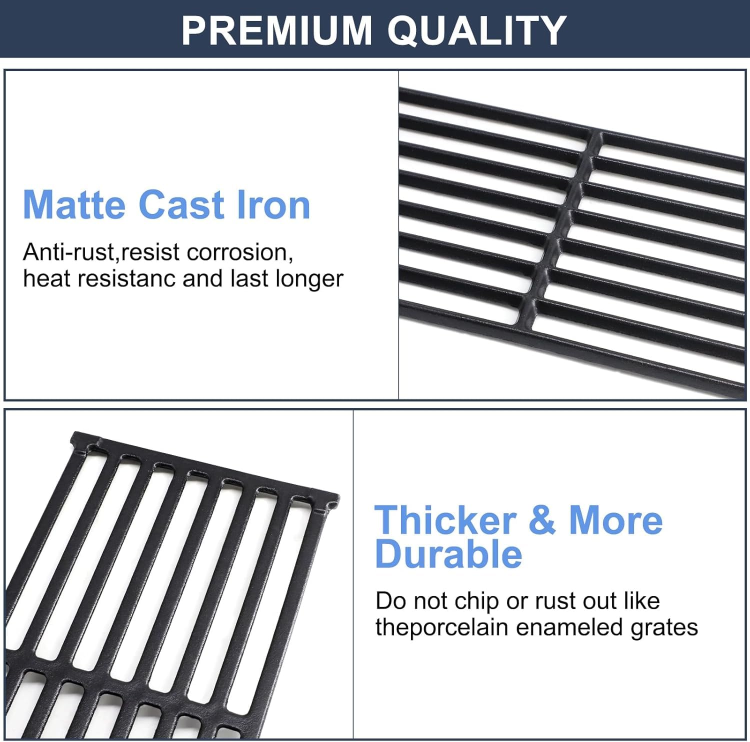 Criditpid Piezas de repuesto para parrilla Broil King Baron 320, 9211-54, 9215-54, rejillas de cocción de hierro fundido, placas de calor de acero inoxidable, tubos de quemador para Broil King Baron