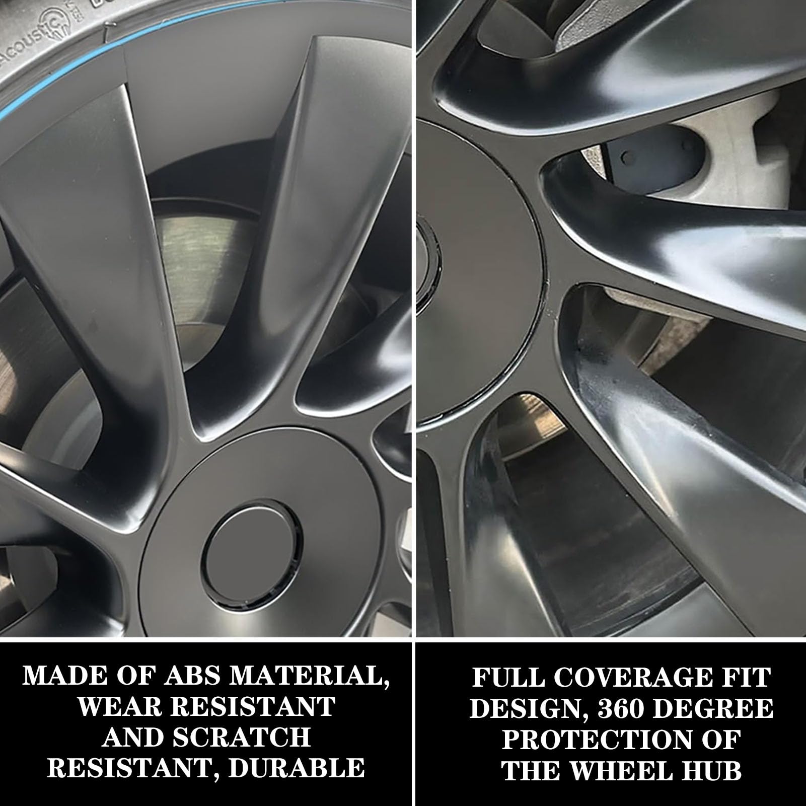 20 Pollici Protezione Cerchio Ruota per Tesla Model Y Copriruota, 40PCS Coprimozzo Ruota Protezioni per Cerchioni, Copriruota di Ricambio Facile da Installare(Color:Carbon Pattern)