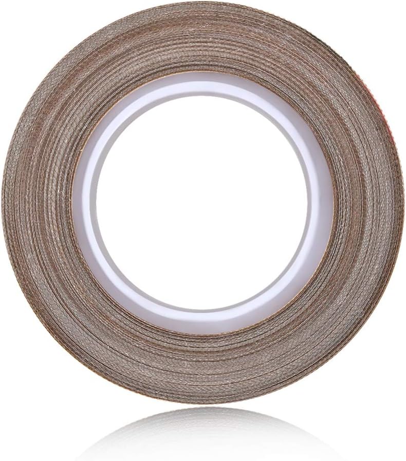 PTFE Coated Fiberglass Telfon Tape,high Temperature Tape;Drying Mechanical Conveyor Belt; Welding Sealing Tape; -196℃ - +300℃ … (Brown, 48mm x 12yards x 0.18mm)